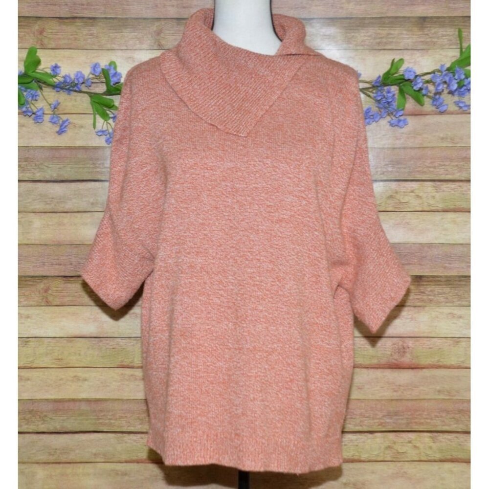 Cabi Ladies Short Sleeve Pullover Cowl Neck Sweater Size XS Stretch Casual Warm